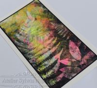 4, Karten Kunst, Acrylbild Waldbl&auml;tter, abstrakte malerei, k